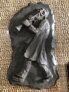 French Painted Maquette for Sculpture Judaica Klezmer Musician