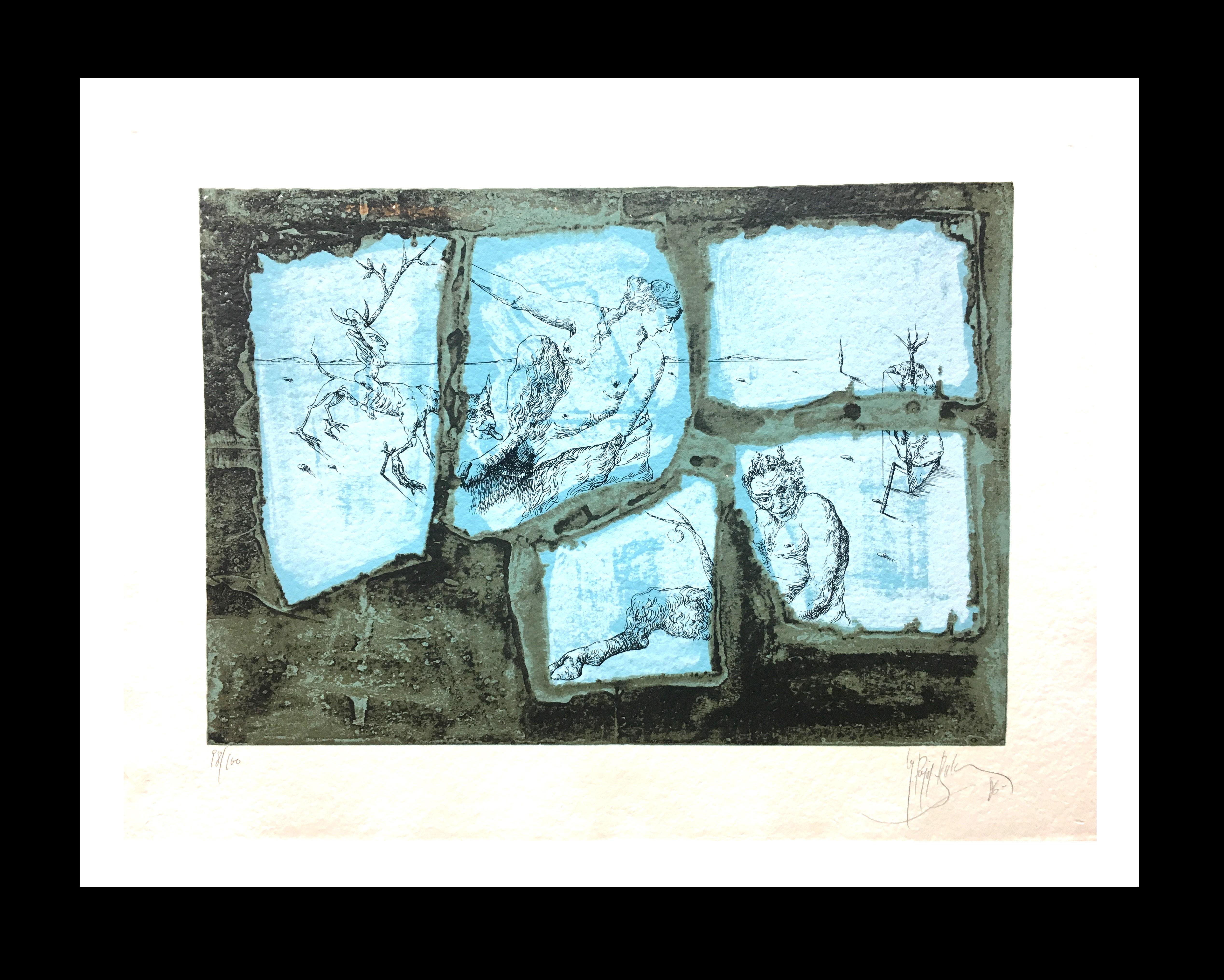 Abstract Print di Manel Pujol Baladas - Pujol Baladas  Dali  Sensazioni incisione surrealista  edizione limitata