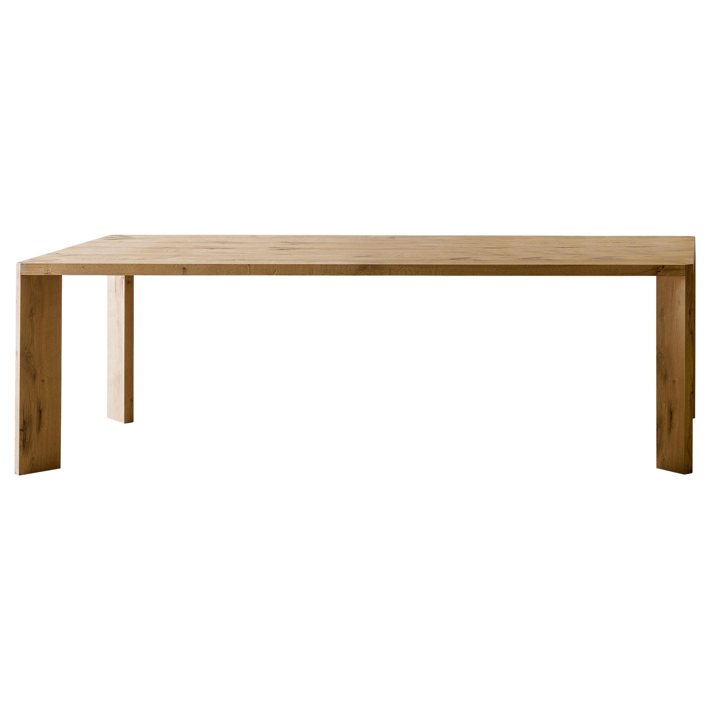 Manero Large Table in Vintage Oak by Paolo Cappello