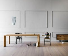 Manero Small Table in Vintage Oak by Paolo Cappello