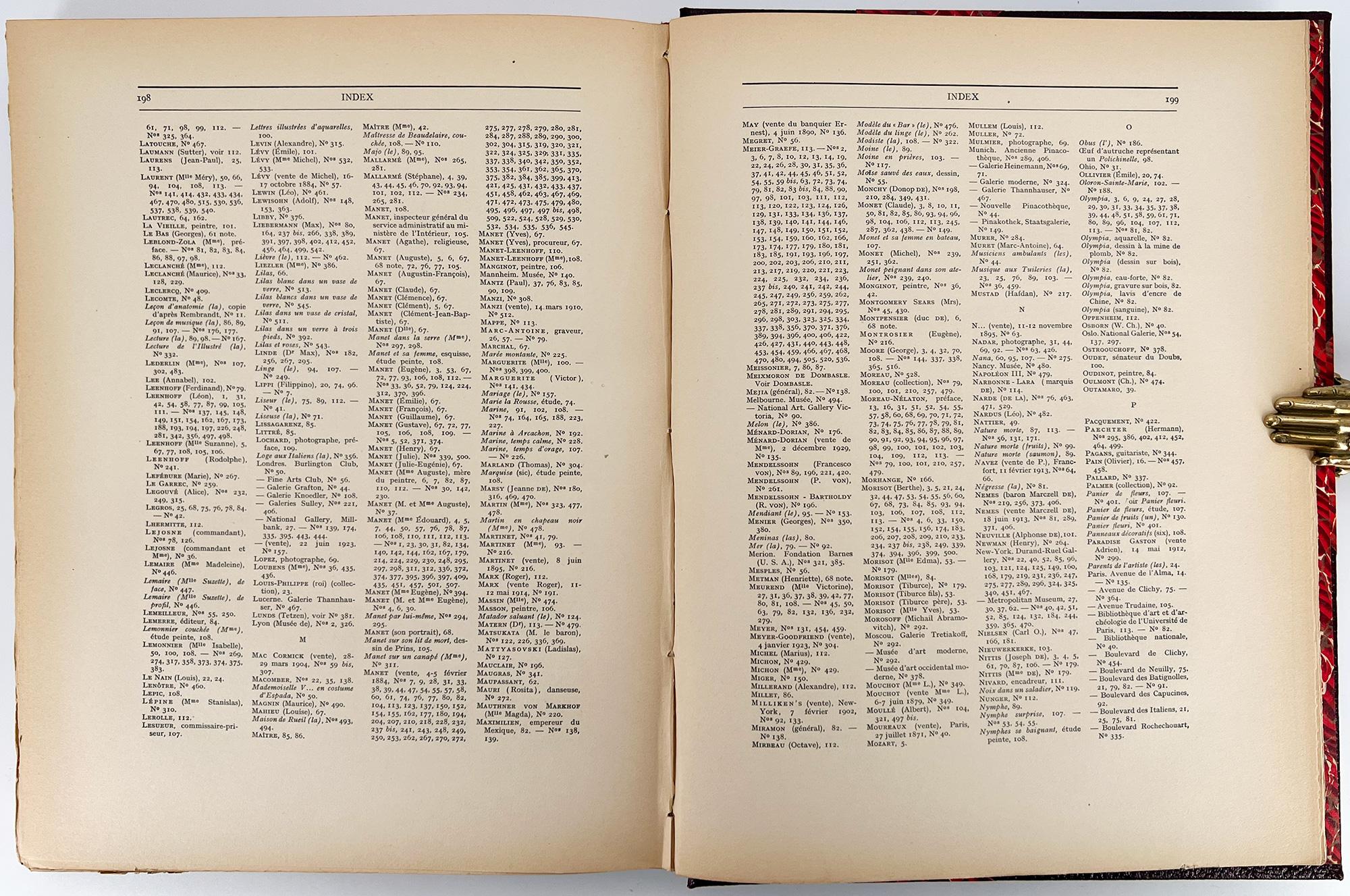 MANET, Catalogue Raisonné [Wildenstein, 2 volumes] en vente 4
