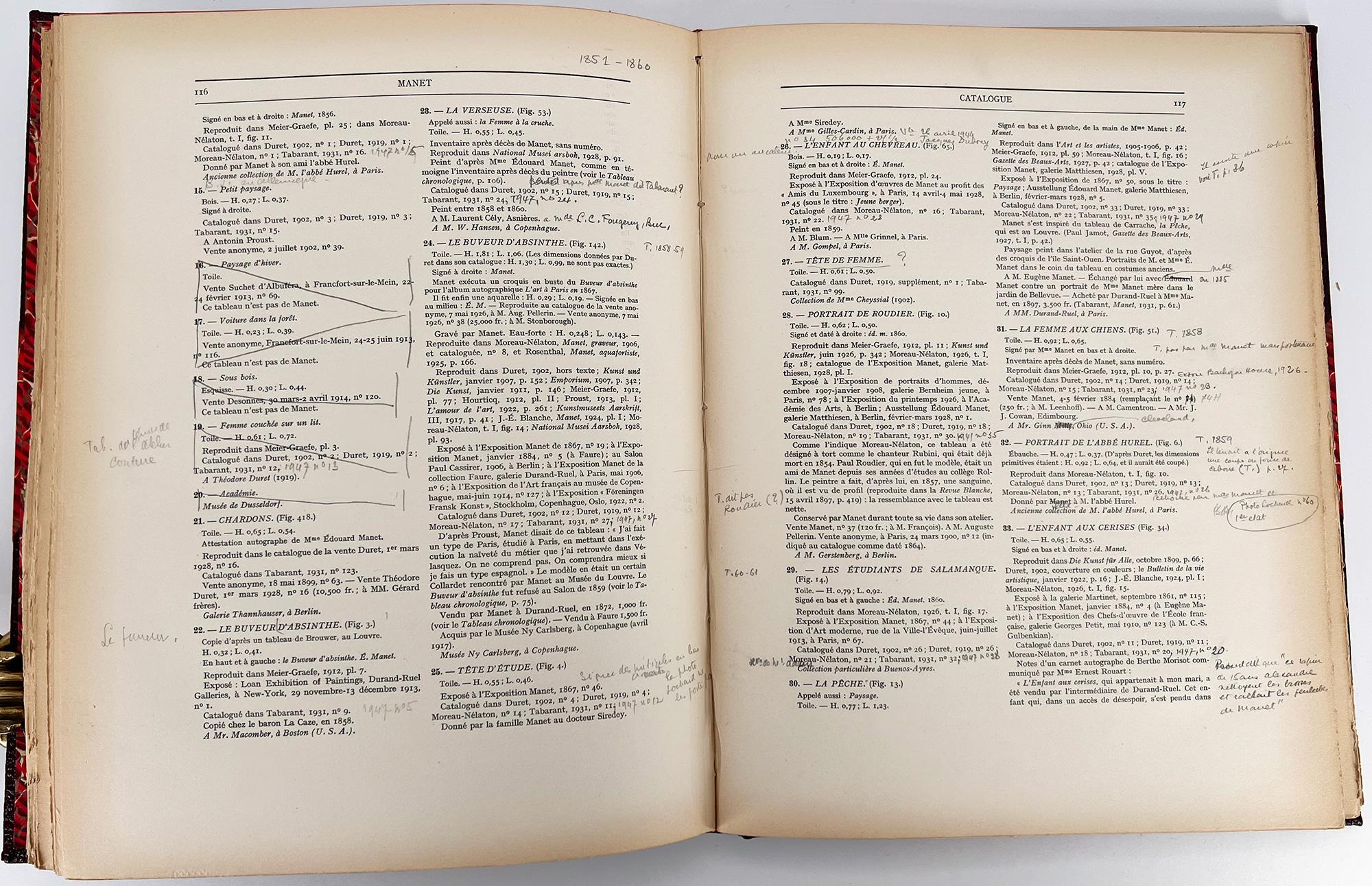 MANET, Catalogue Raisonné [Wildenstein, 2 volumes] Bon état - En vente à Middletown, NY