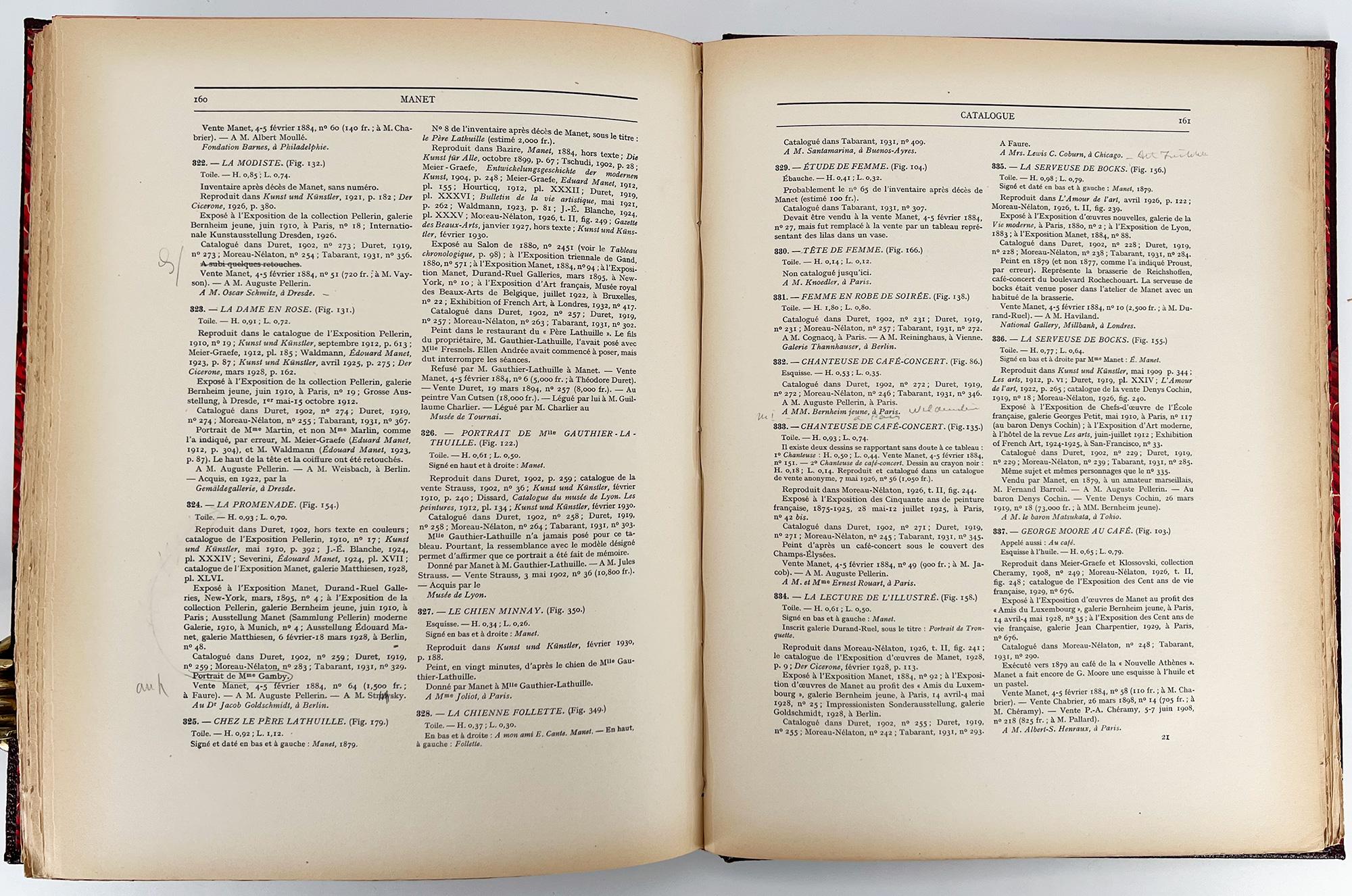 MANET, Catalogue Raisonné [Wildenstein, 2 volumes] en vente 1