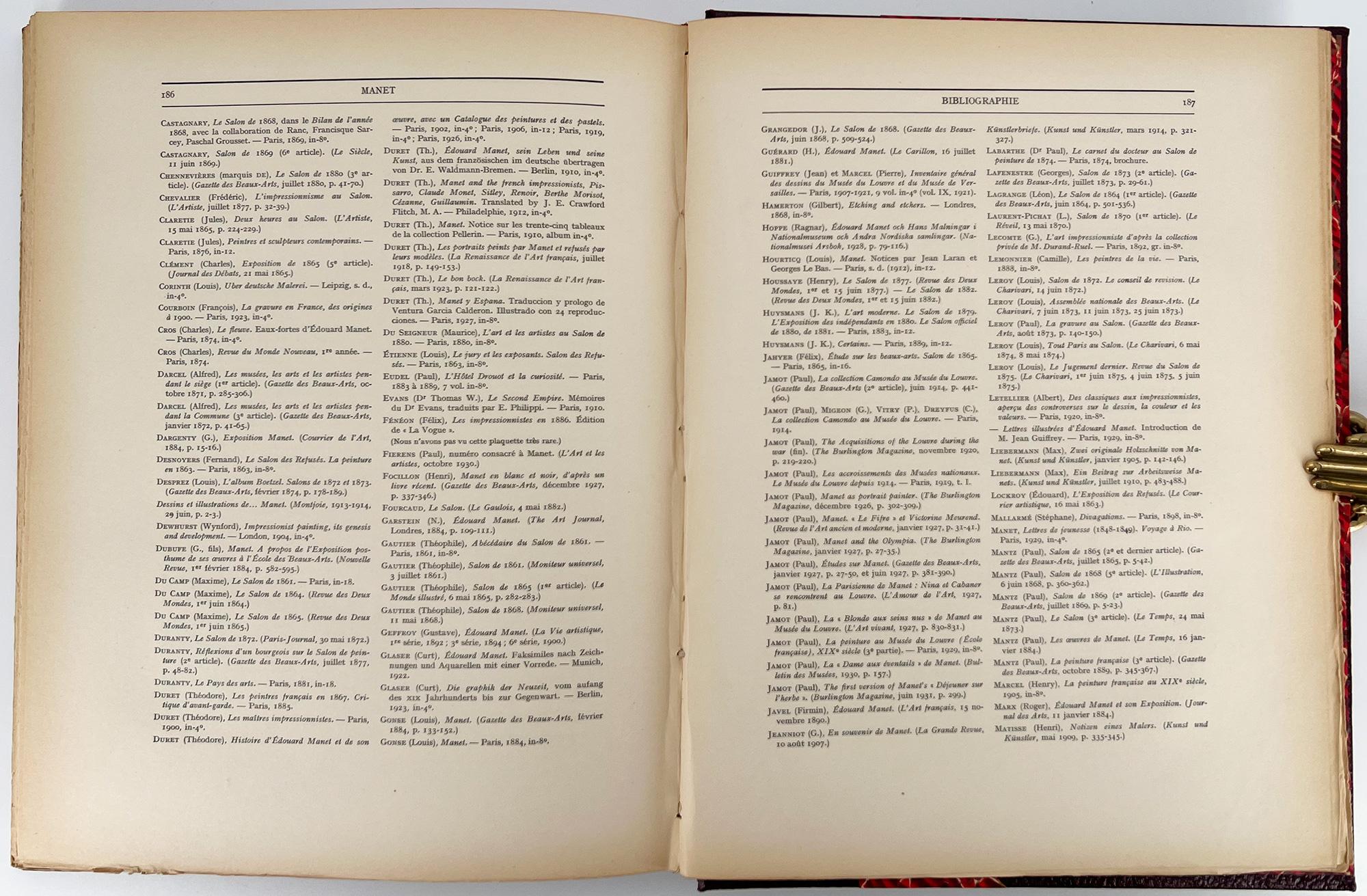 MANET, Catalogue Raisonné [Wildenstein, 2 volumes] en vente 3