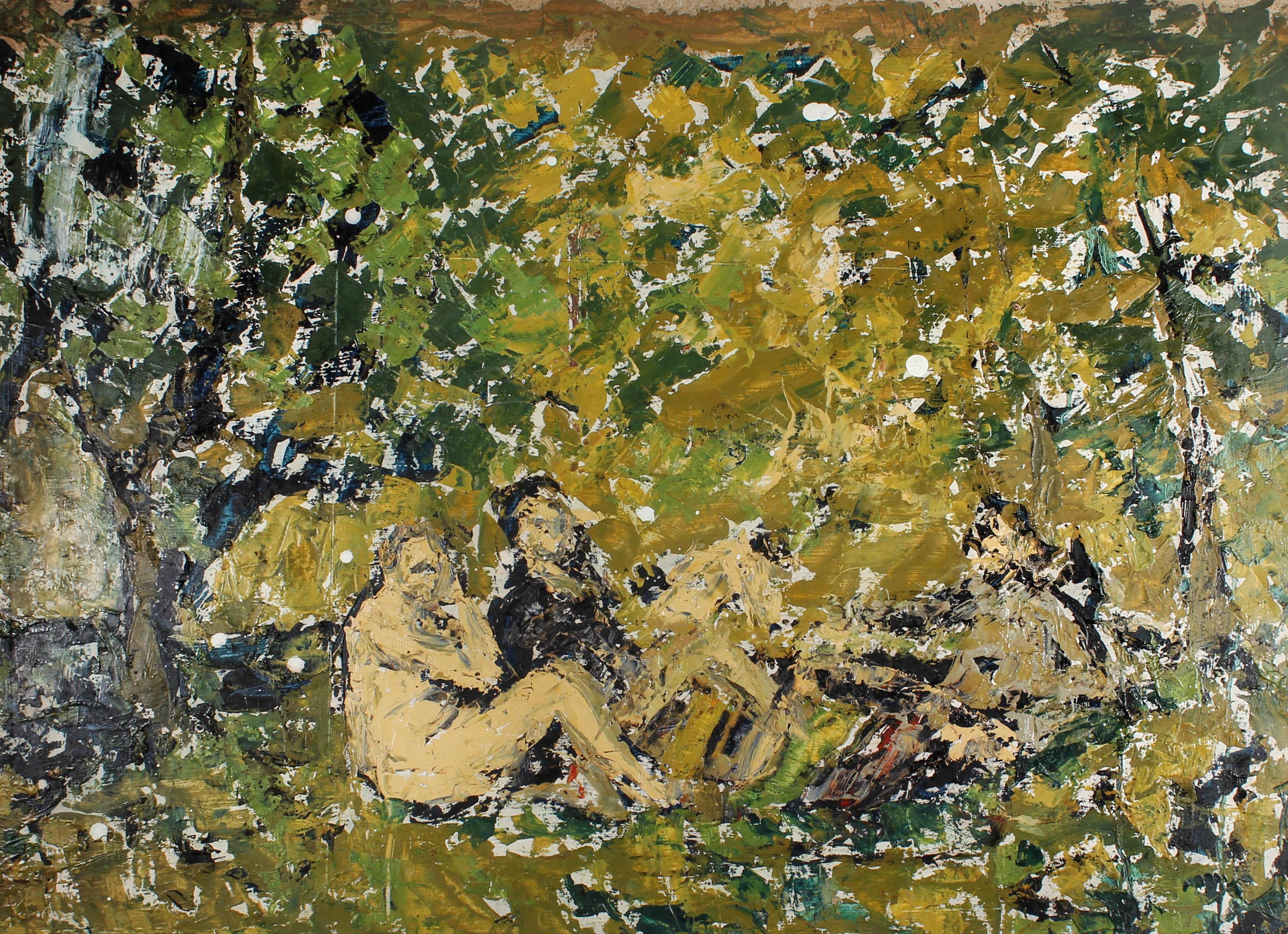 After Manet - 20th Century Oil, Luncheon On The Grass 1