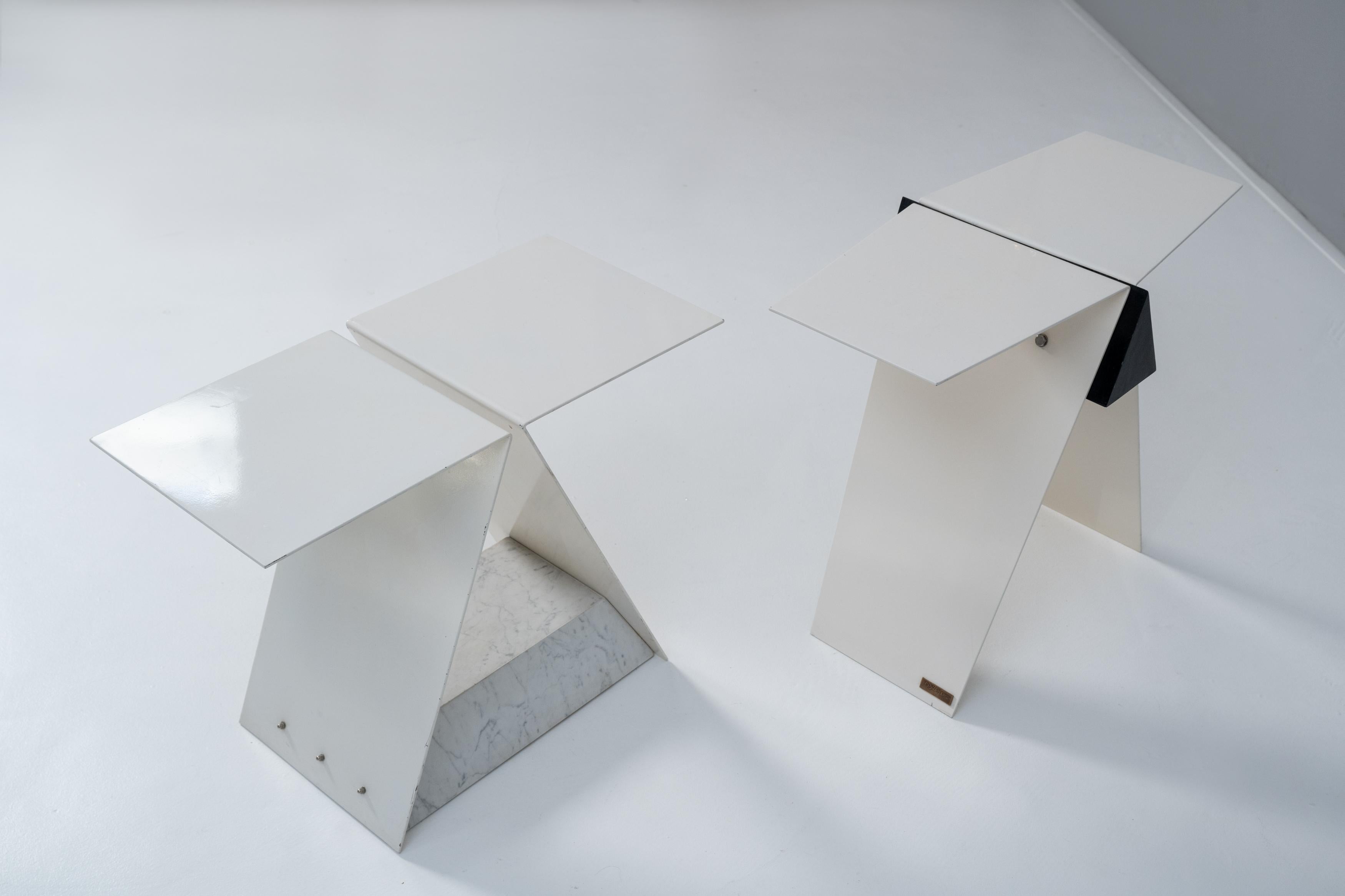 Manfred Billinger, zwei skulpturale Tische, 1983 (Postmoderne) im Angebot