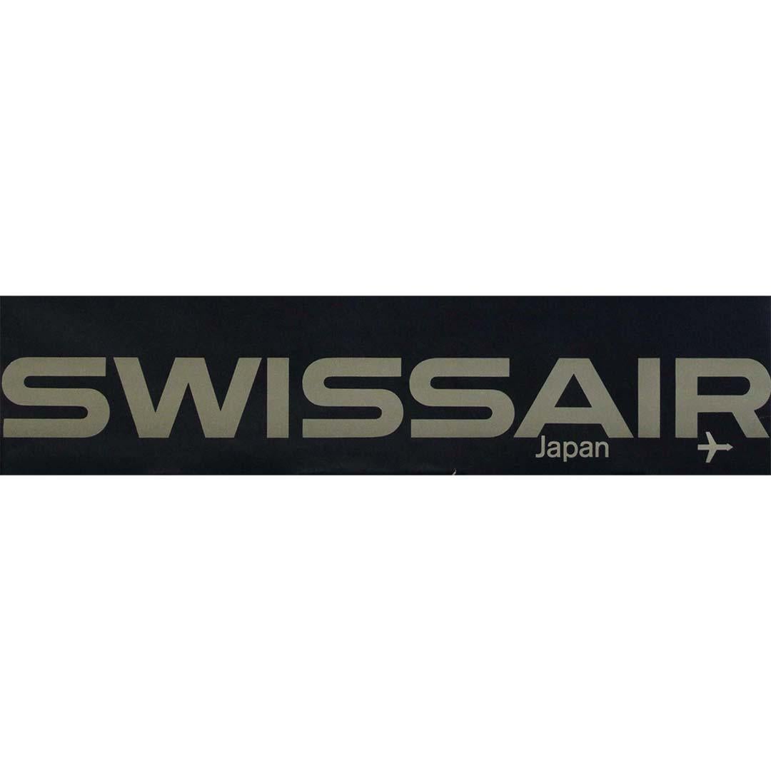 Affiche de voyage originale Swissair Japan de 1964 en vente 1