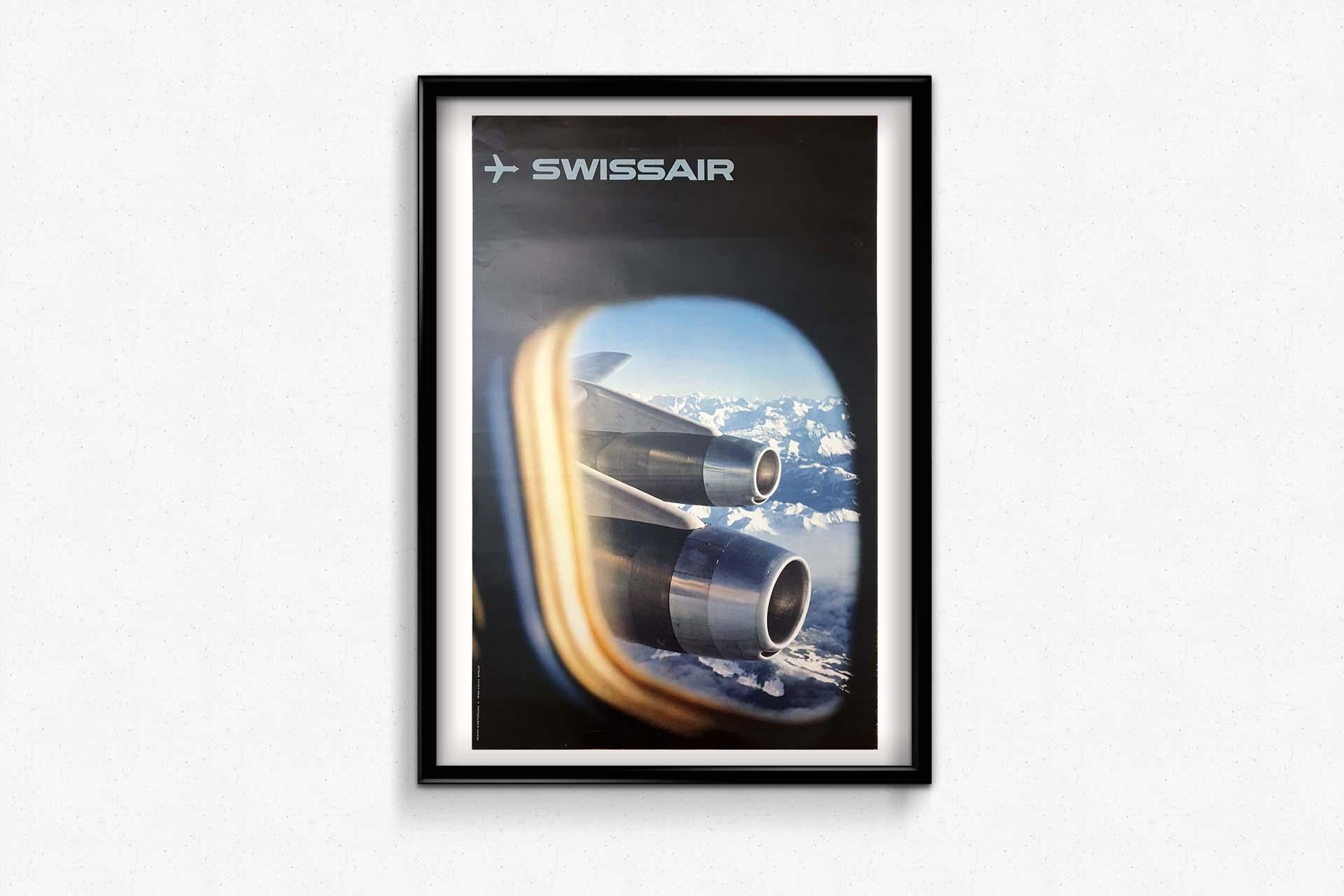 The 1961 original poster by Bingler for Swissair, featuring the Convair Coronado 880, captures a key moment in the history of aviation and the development of commercial air travel. This period marked the transition to faster, sleeker, and more