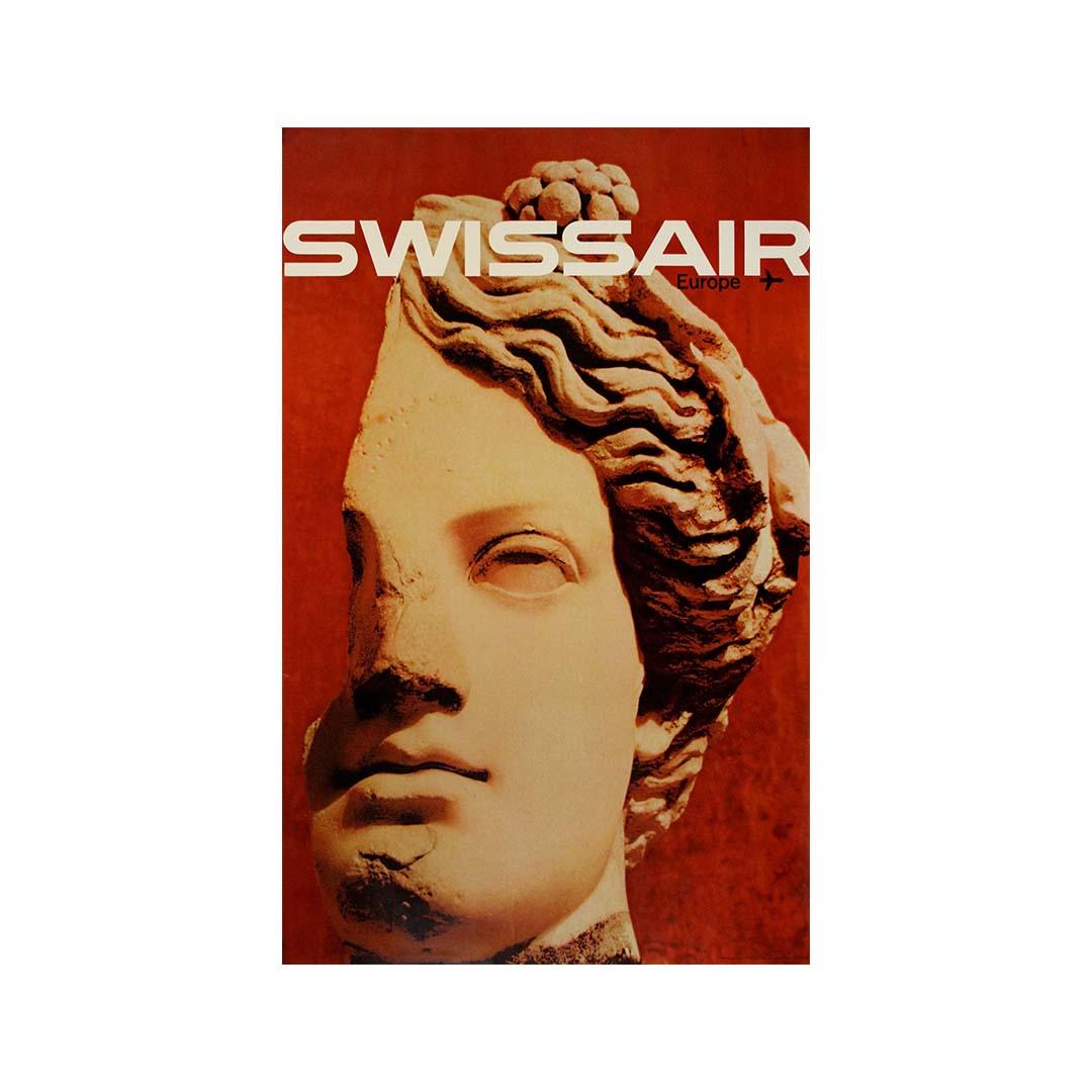 1964 Original-Reiseplakat von Bingler Manfred für Swissair nach Europa im Angebot 2