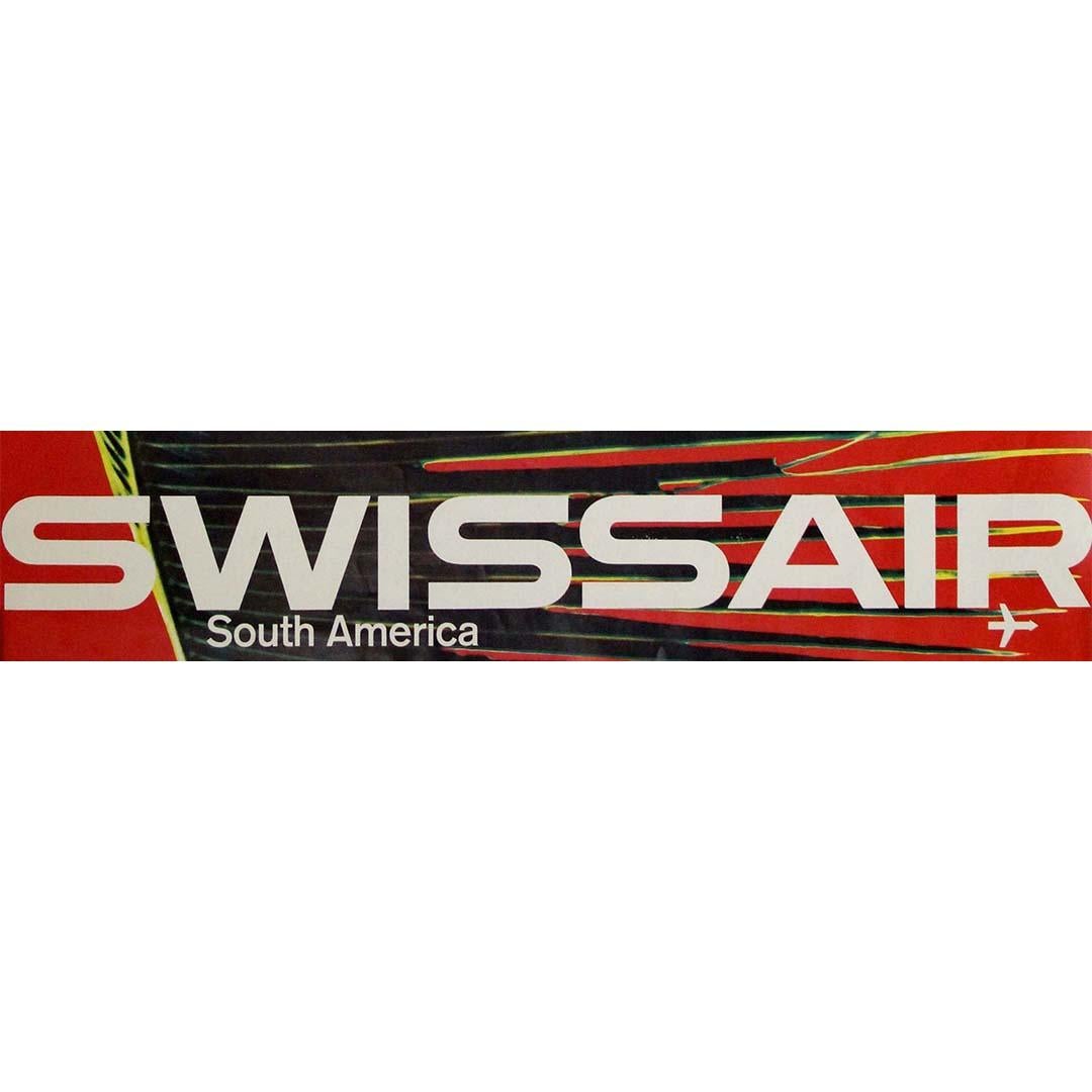 Originales Reiseplakat von Bingler Manfred für Swissair, 1964, Reisen nach Südamerika im Angebot 2