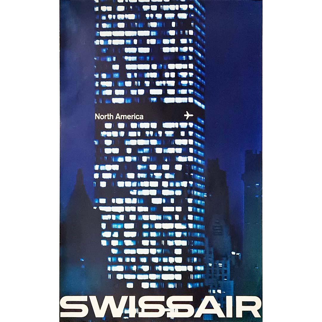 Original photographic poster by Manfred Bingler for Swissair to North America For Sale 1