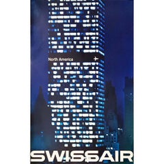 Original photographic poster by Manfred Bingler for Swissair to North America
