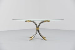 Manfred Bredohl Brass and Iron Coffee Table, Germany, 1970