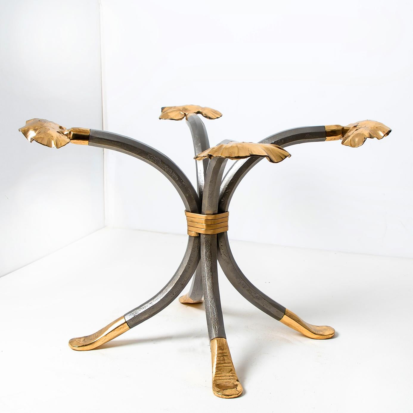 Manfred Bredohl Brass and Iron Coffee Table, Germany, 1970 2