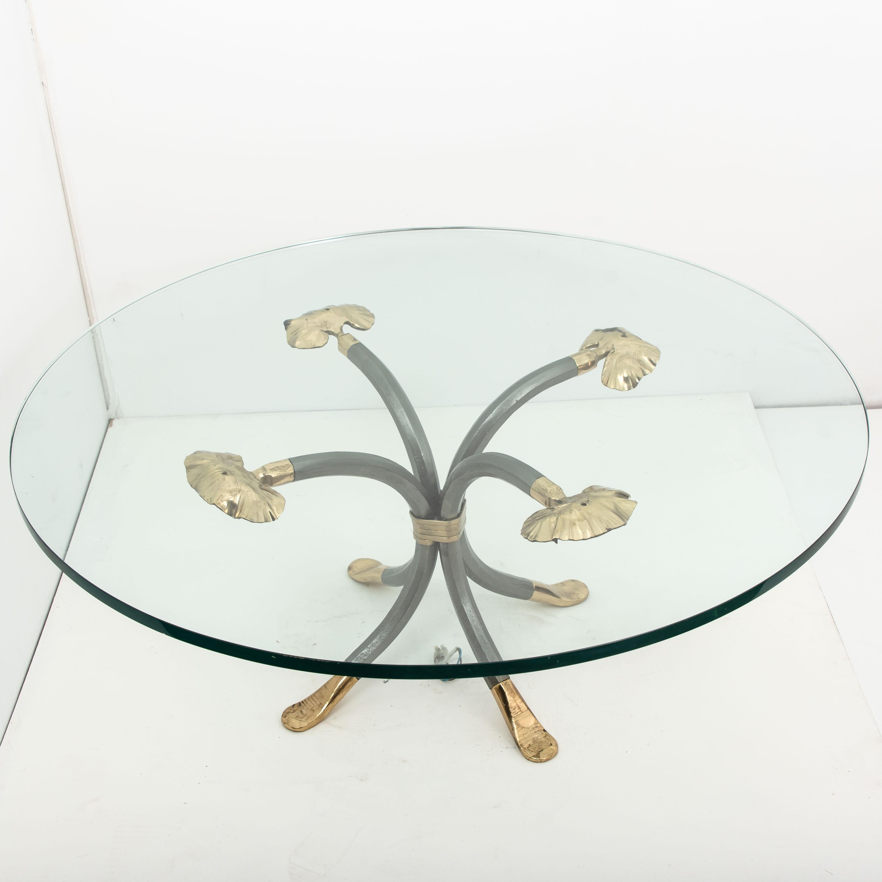 Manfred Bredohl Brass and Iron Coffee Table, Germany, 1970 3