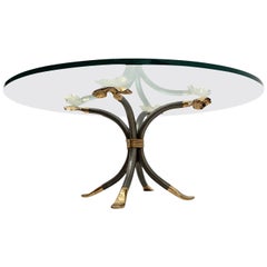 Manfred Bredohl Brass and Iron Coffee Table, Germany, 1970