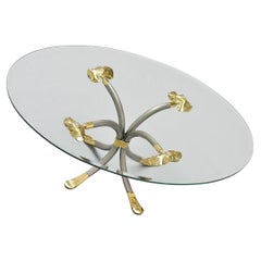 Couchtisch von Manfred Bredohl aus Messing und Eisen, Deutschland 1970