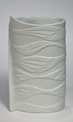 Manfred Frey for AK Kaiser Art Deco White Bisque Porcelain Bud Vase