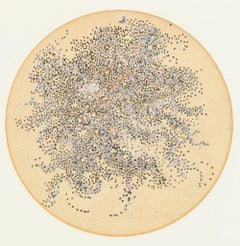 Composizione puntinista Tondo Celeste