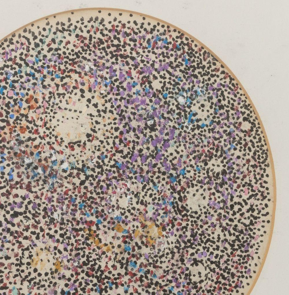 Celestial Tondo Pointillistische Komposition (Moderne), Art, von Manfred Schwartz