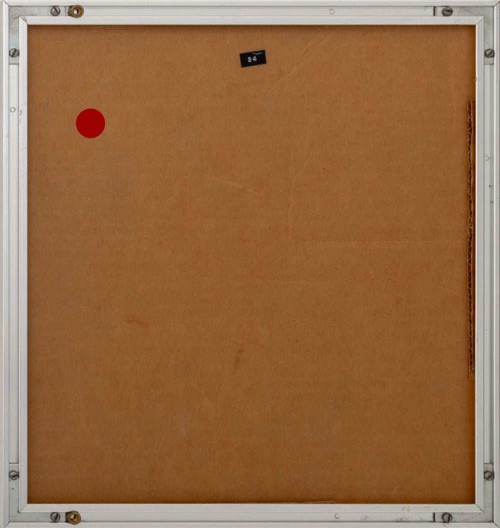 Manfred Schwartz (Amerikaner, geb. in Polen, 1909-1970), Celestial Tondo, Pointillistische Komposition, Gouache auf Papier, offenbar unsigniert, verso Nachlassstempel des Künstlers, verso mit rotem Punktaufkleber, silberfarbener Rahmen. Bild: 7