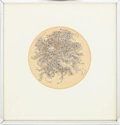 Celestial Tondo Pointillist Composition