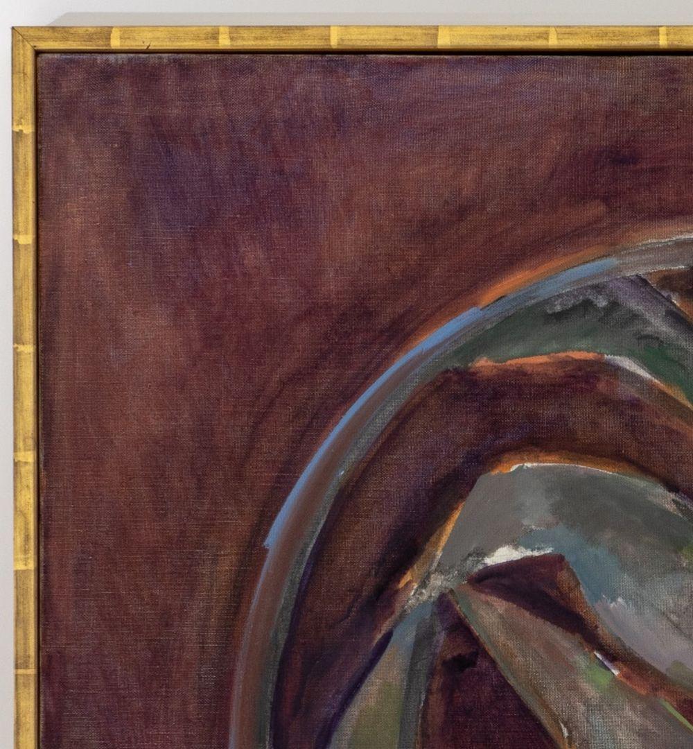 L'anello in prugna - Painting Moderno di Manfred Schwartz