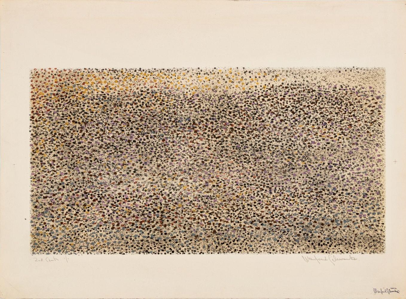 Abstract Print di Manfred Schwartz - Composizione astratta puntinista
