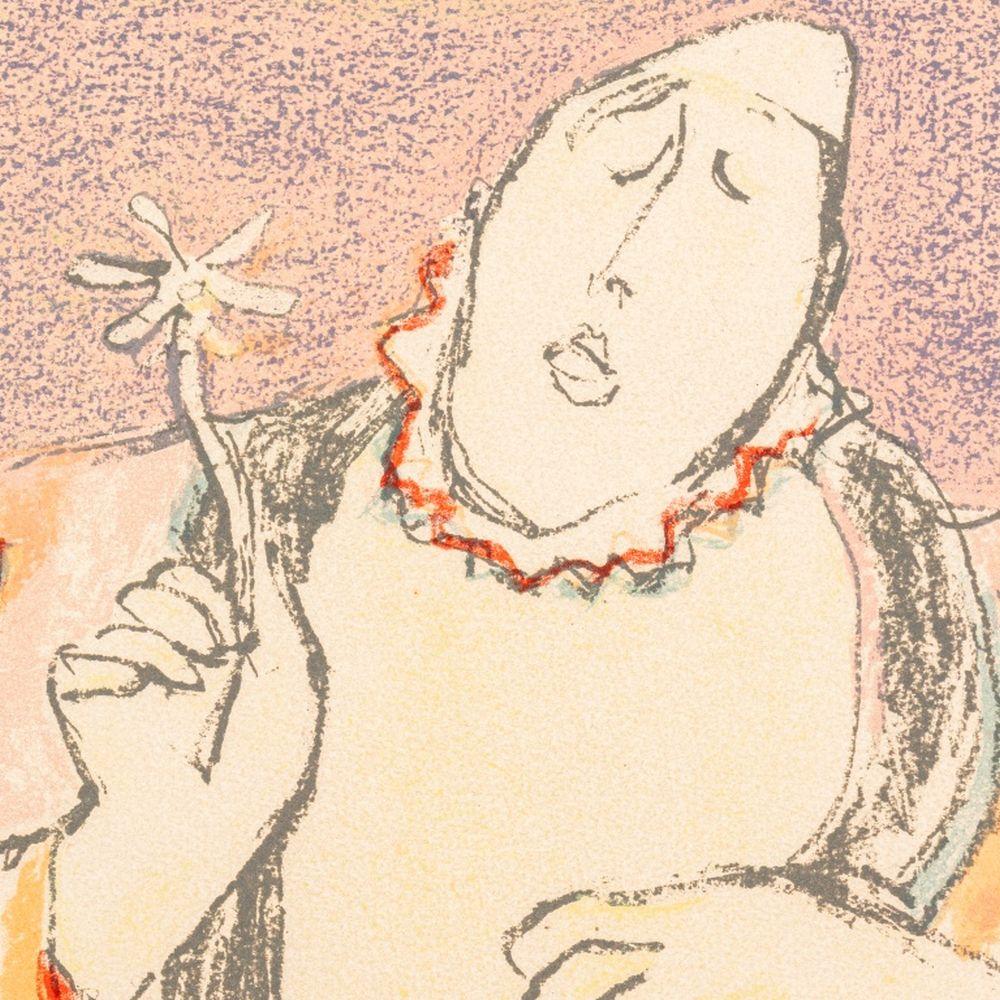 Medrano Clown with Flower - Print by Manfred Schwartz