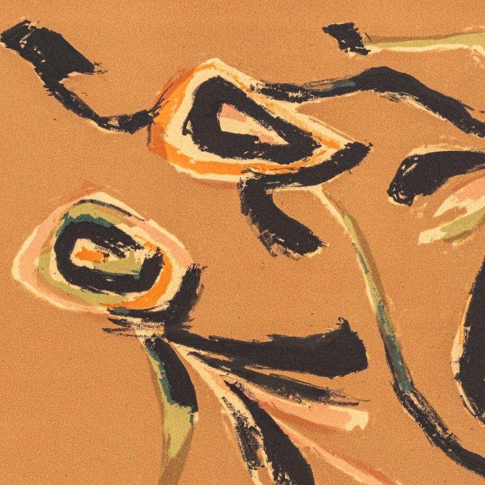 Oriental Kites II in Brown - Print by Manfred Schwartz