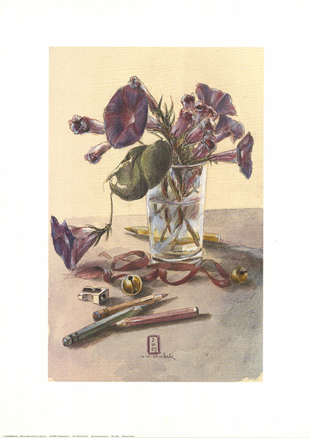 Painting still life - Print by Manfred Schwittek