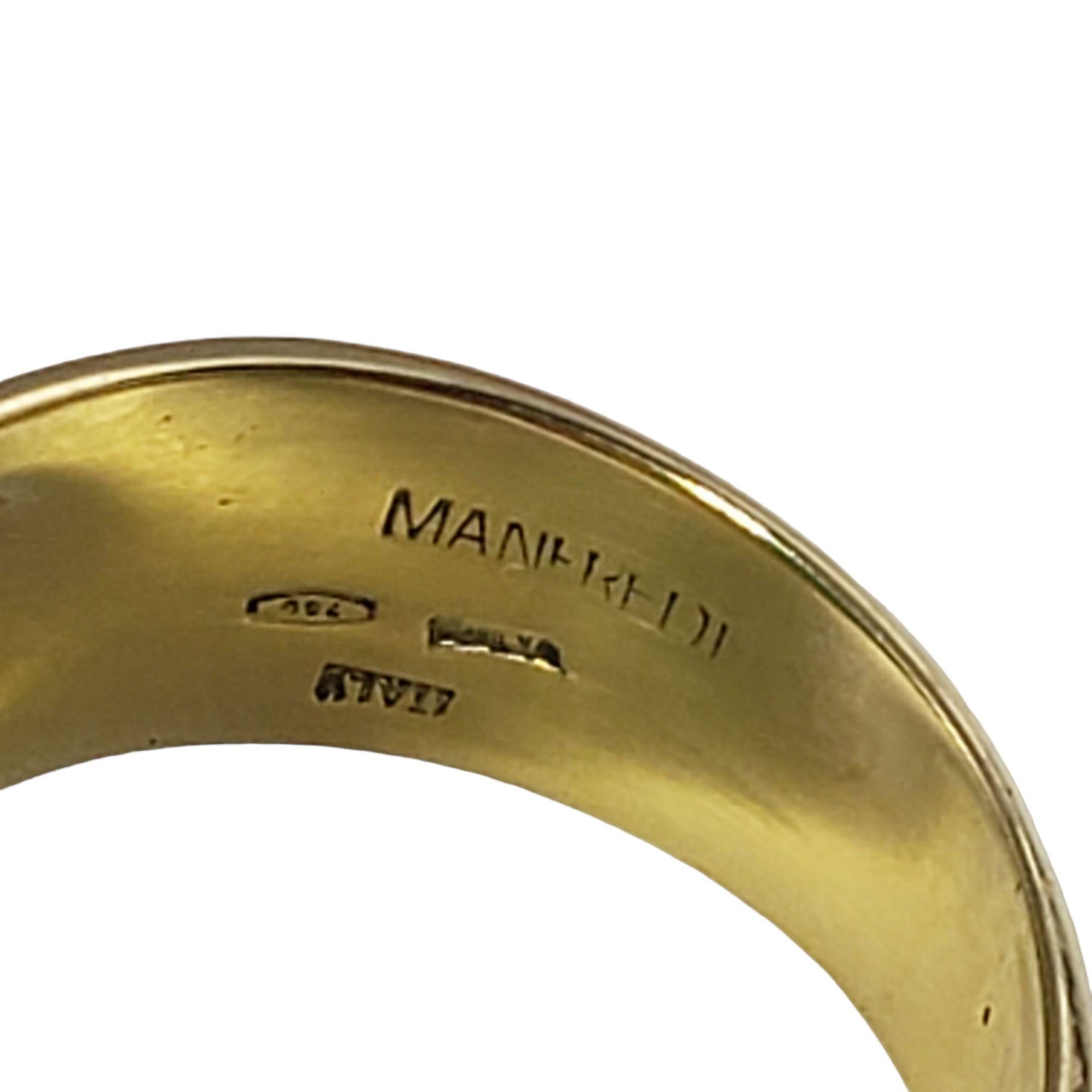 Manfredi Ring aus 18 Karat Gelbgold mit grünem Chrysopras und Diamanten im Angebot 2