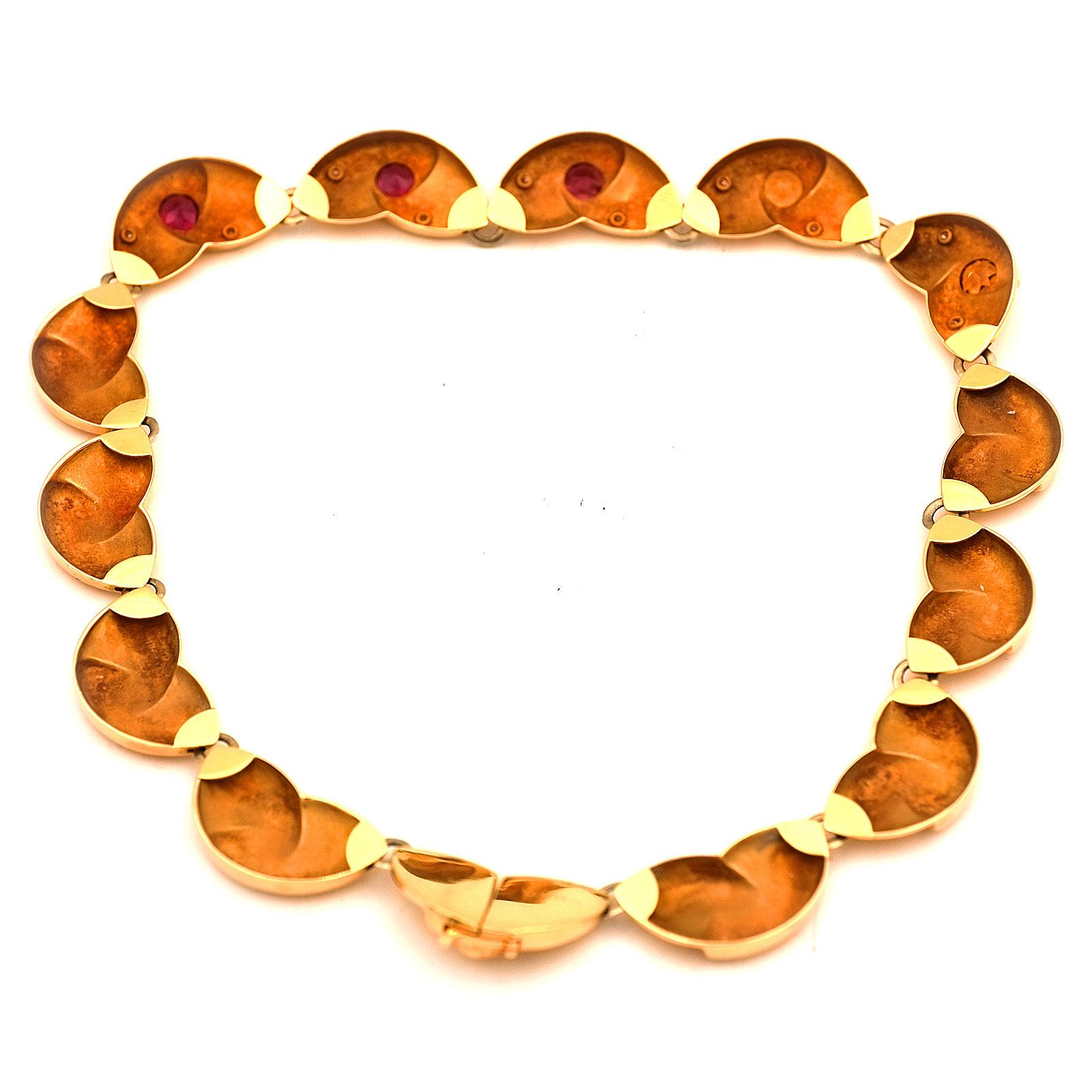 Manfredi Collier ras du cou en or rose 18 carats avec améthyste, citrine et diamants en vente 1