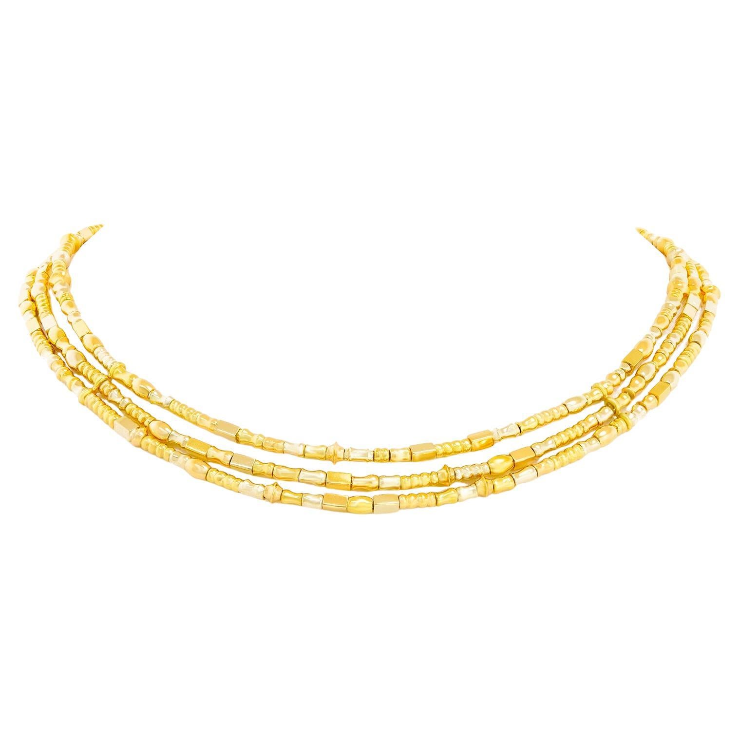 Collana in oro italiano Manfredi anni Novanta