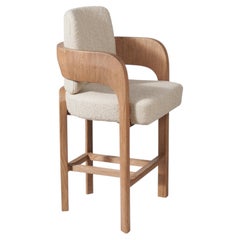 Silla de bar Mangala de roble macizo de Pendhapa