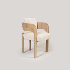 Mangala Dining Chair in Solid Oak Wood by Pendhapa