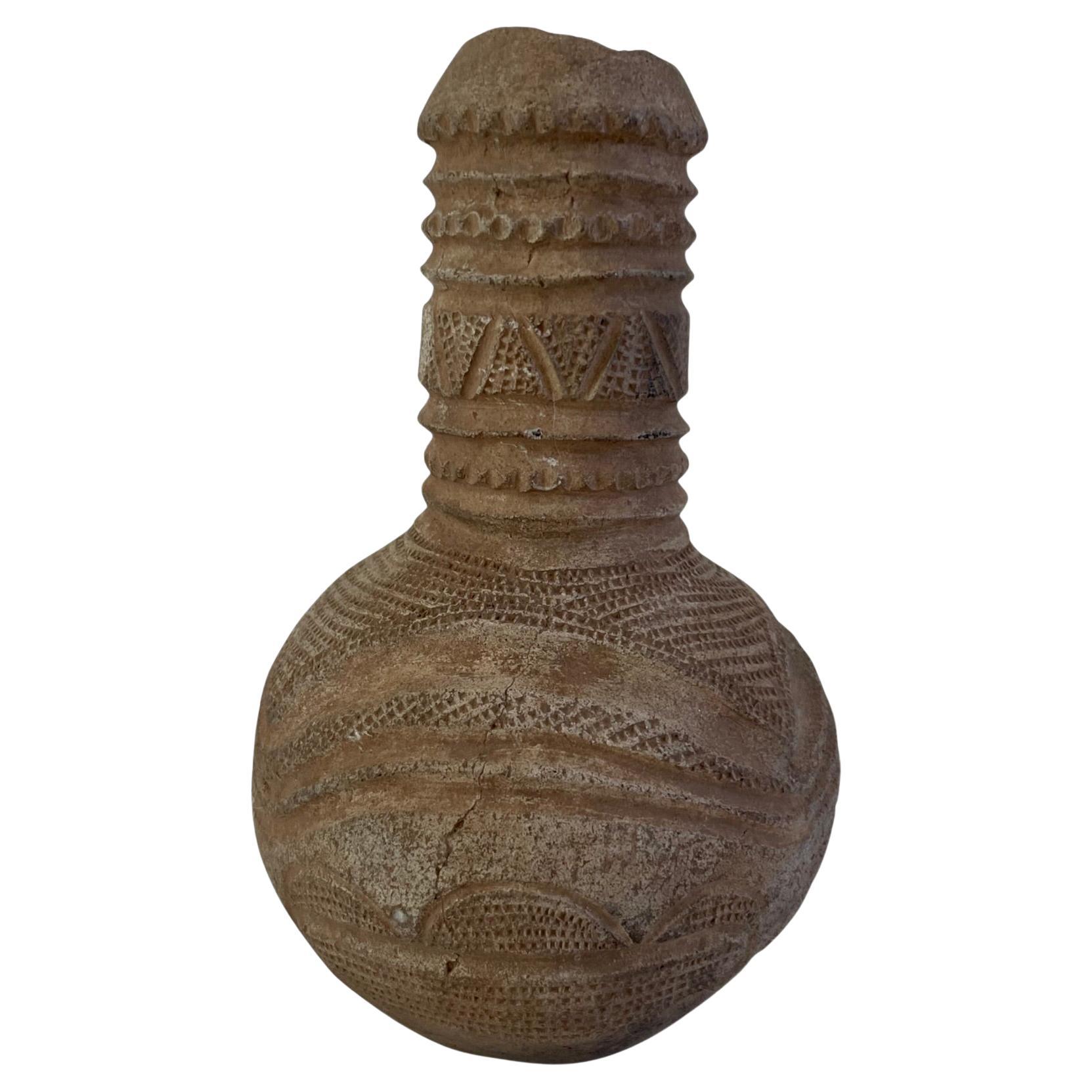 Mangbetu Terracota Vessel , Early 20th Century