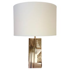 Mangematin Sculptural Bronze Table Lamp, circa 1970, France