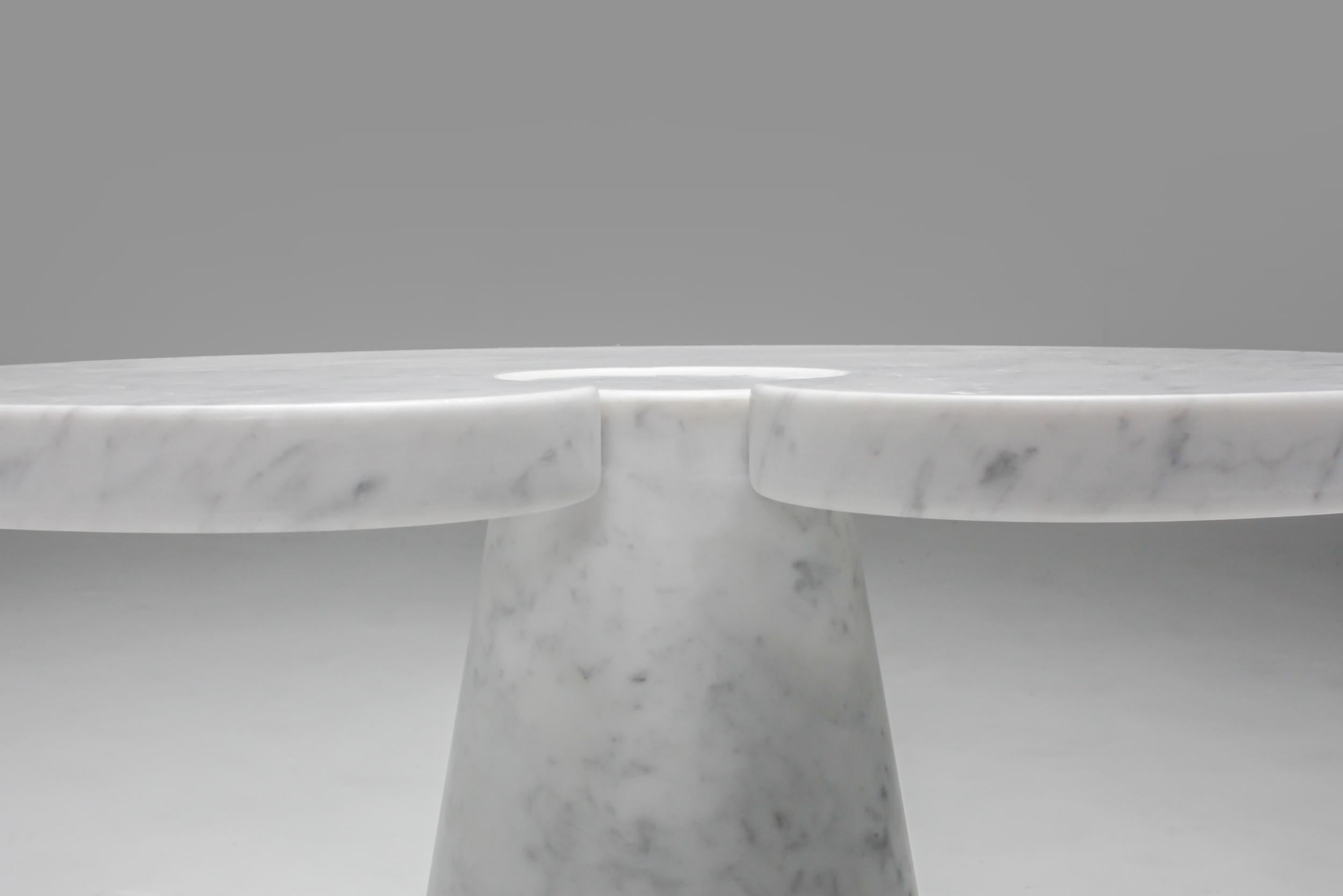 Mangiarotti Carrara Marble Side Table 'Eros series' for Skipper For Sale 1