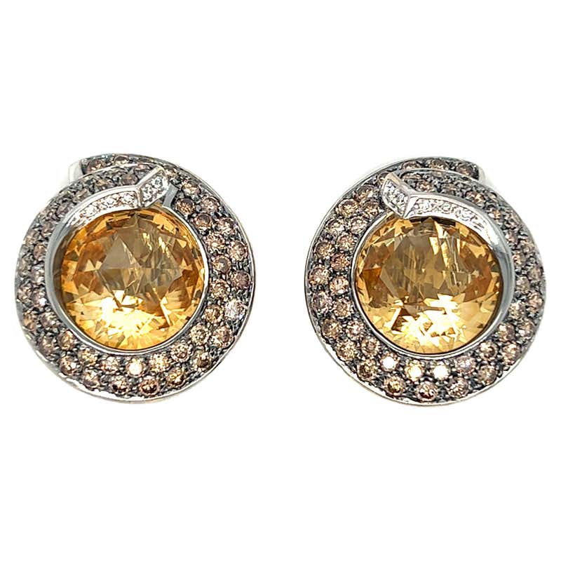 Gold earrings with coloured stones Outlet