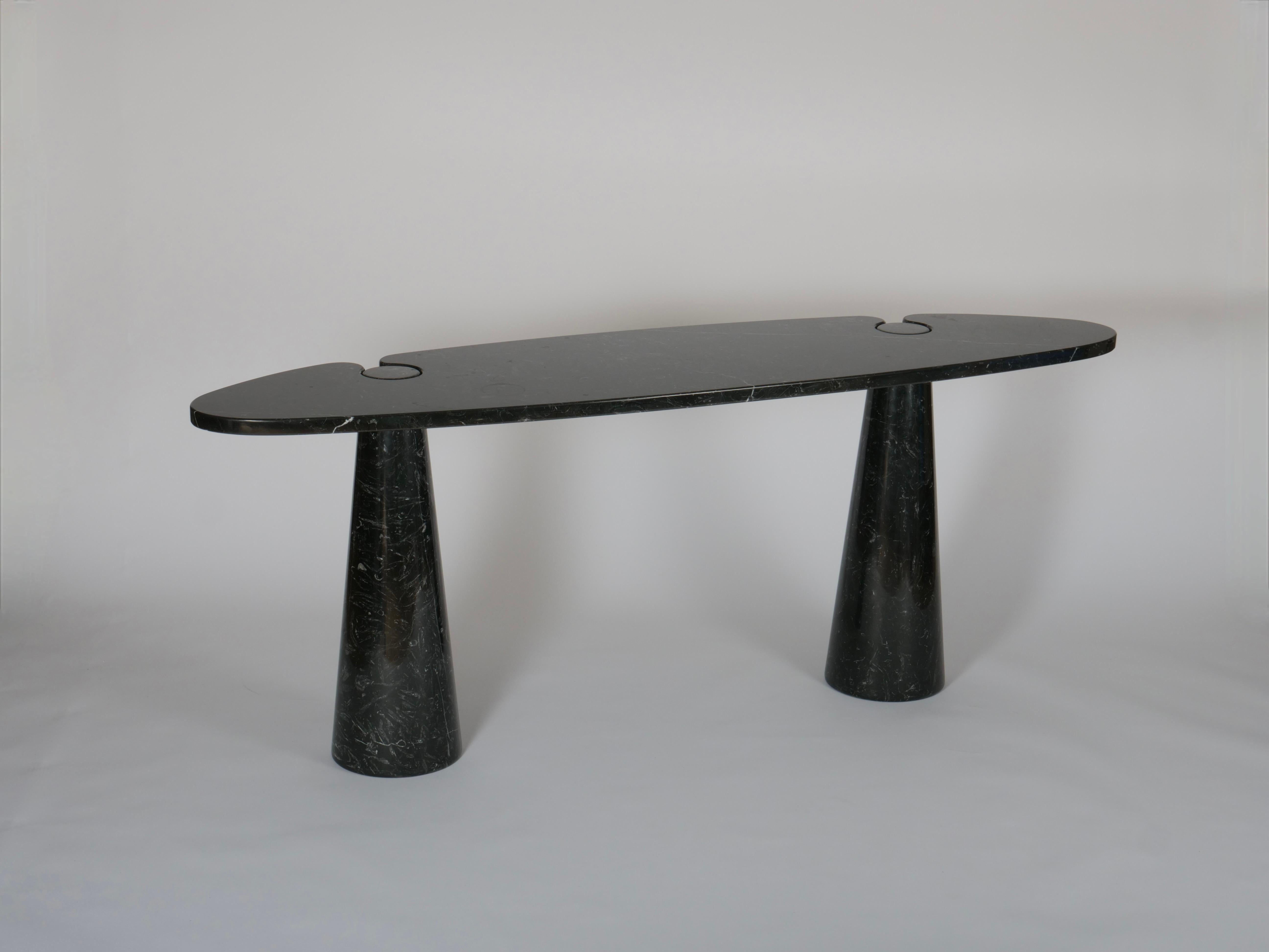 Mid-Century Modern Mangiarotti console in black marble en vente