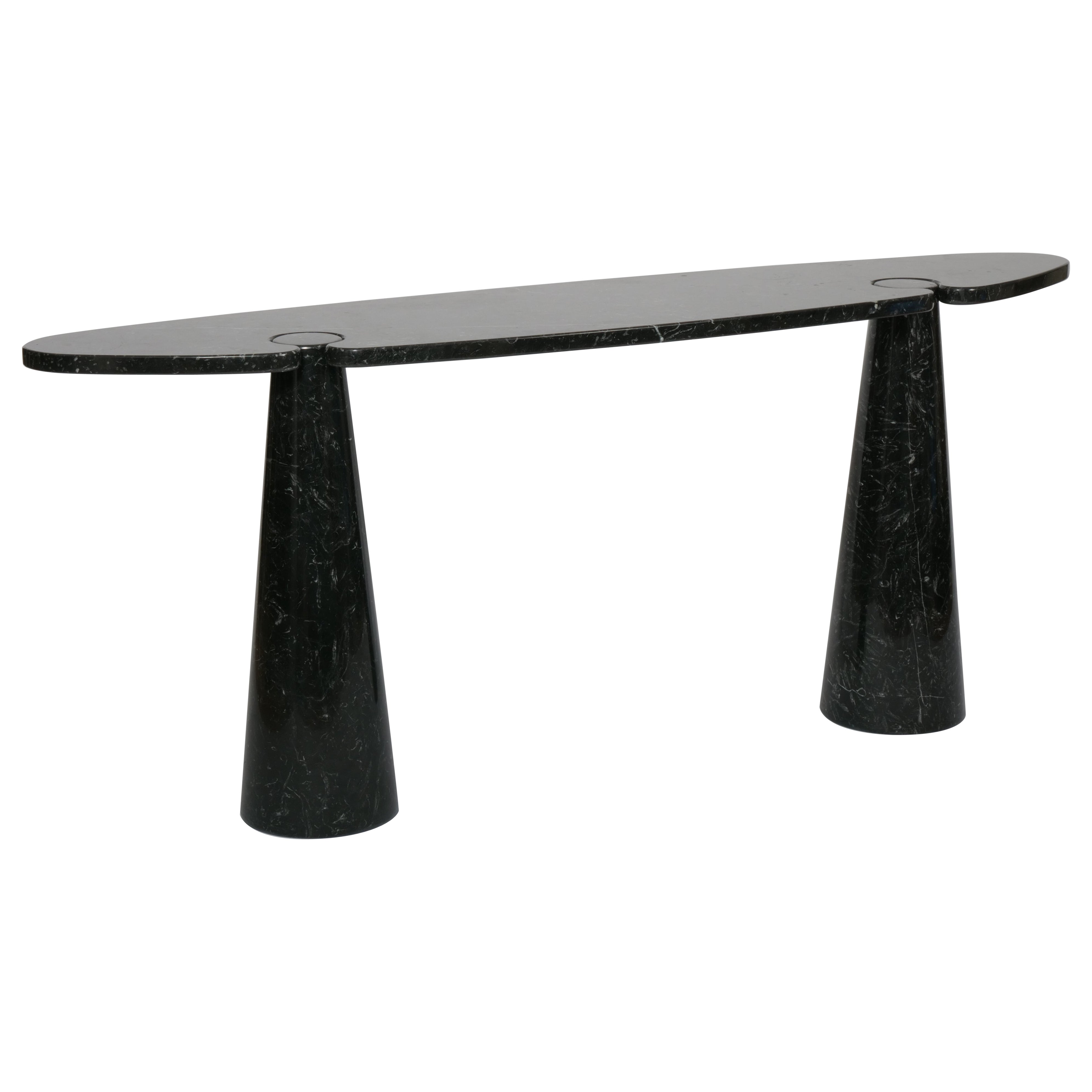 Mangiarotti console in black marble en vente
