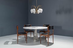 Mangiarotti Dining Room Set with Gibelli Chairs and Stilnovo Lamp, Italy