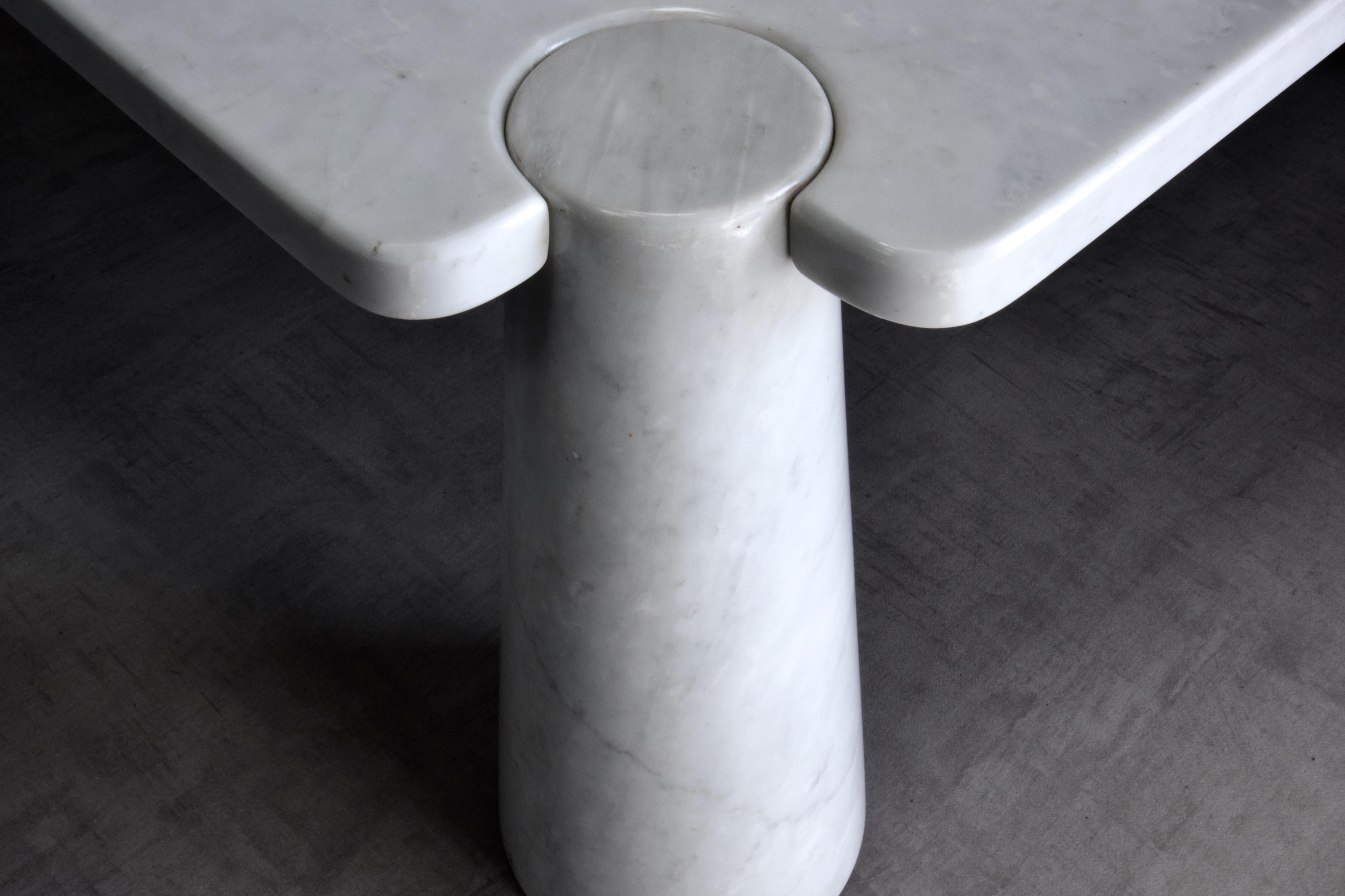 Mangiarotti Eros Coffee Table in Carrara Marble for Skipper, 1970s Italy For Sale 3