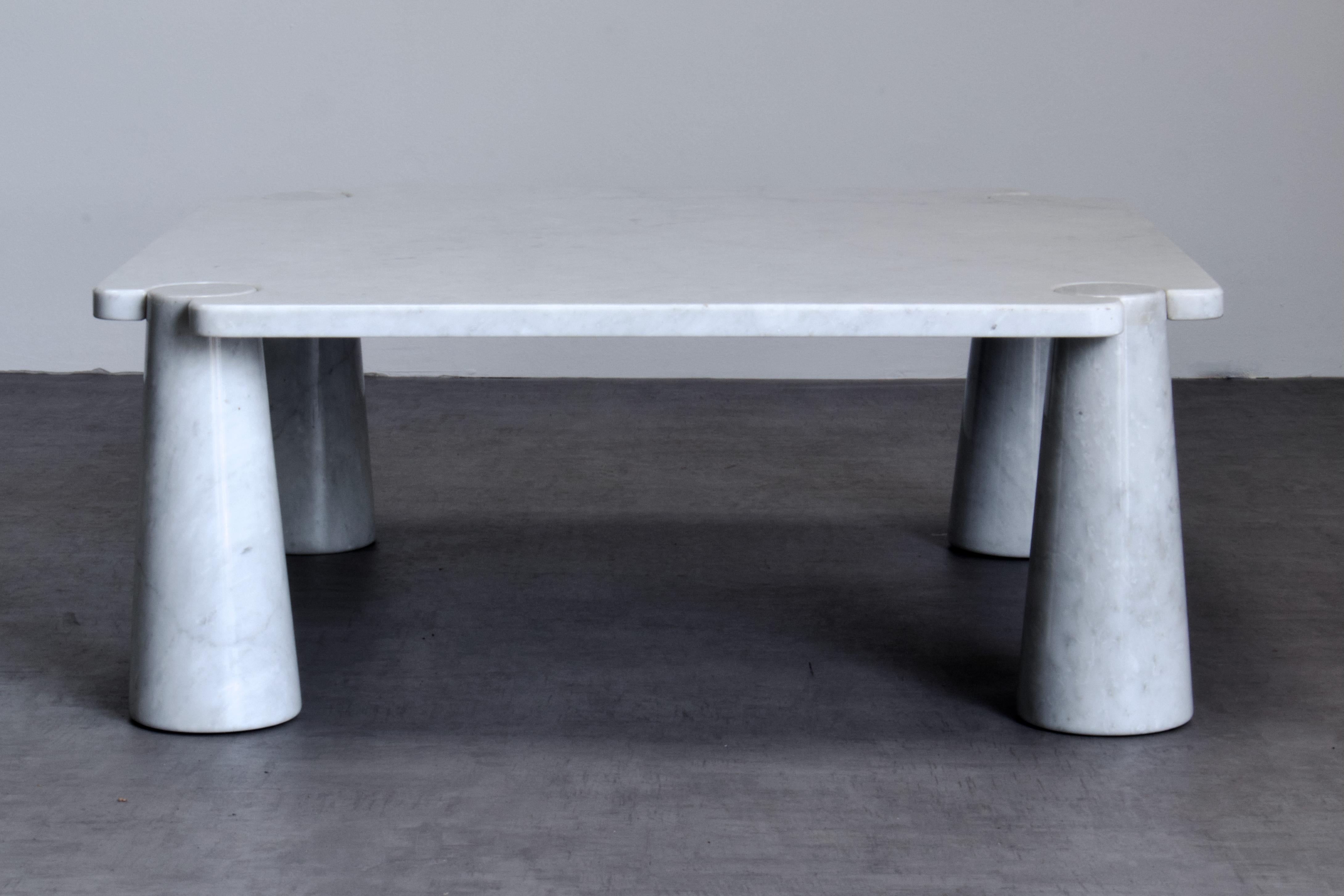 Mangiarotti Eros Coffee Table in Carrara Marble for Skipper, 1970s Italy In Good Condition For Sale In Grand Cayman, KY