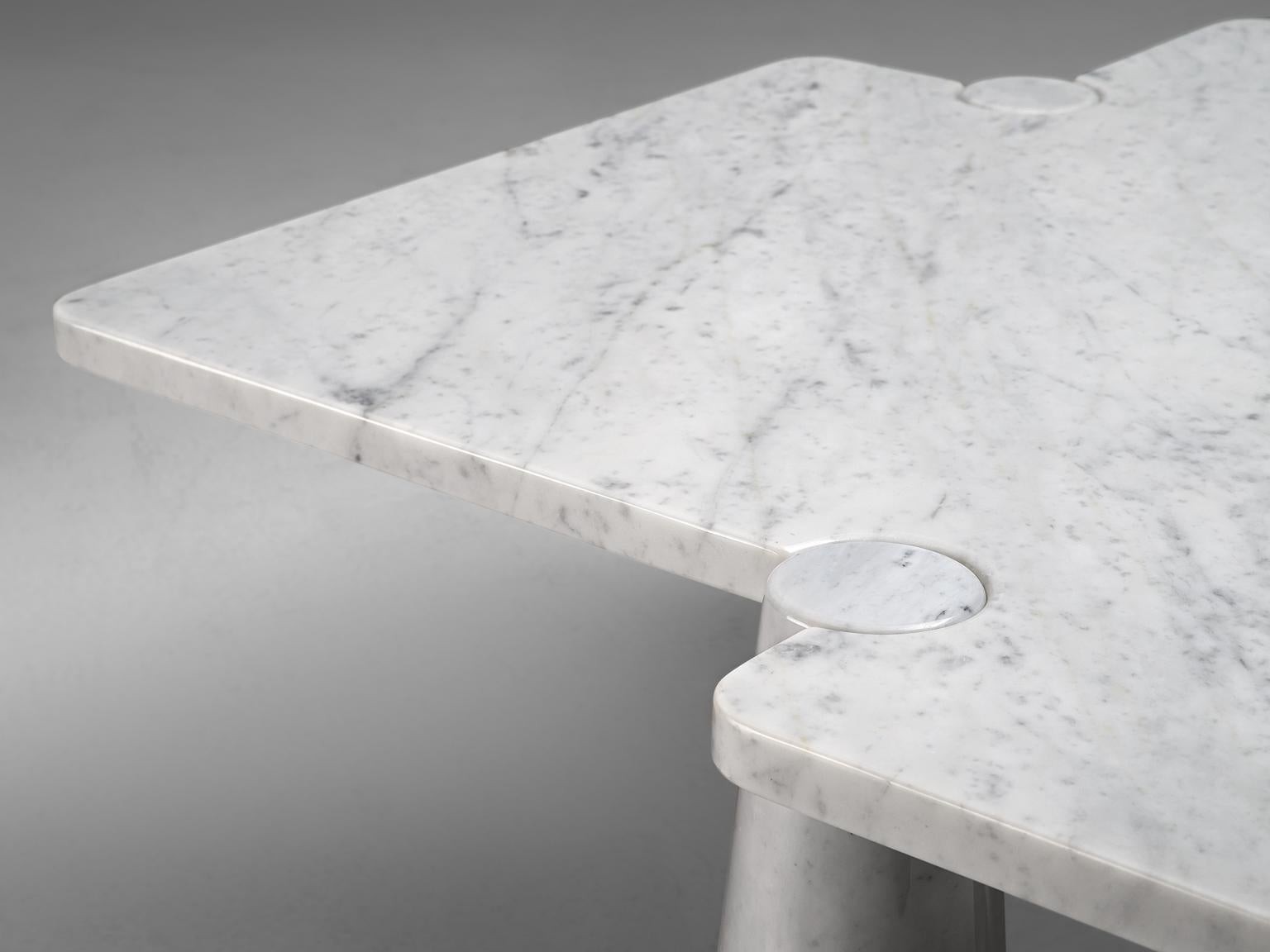 Mangiarotti 'Eros' Coffee Table in White Marble In Good Condition In Waalwijk, NL