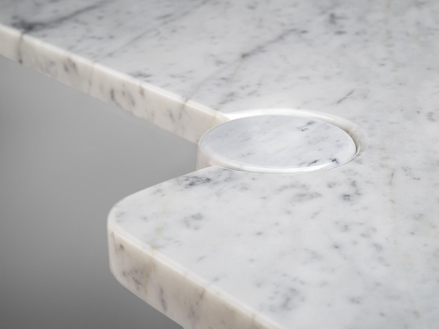 Mangiarotti 'Eros' Coffee Table in White Marble (Marmor)