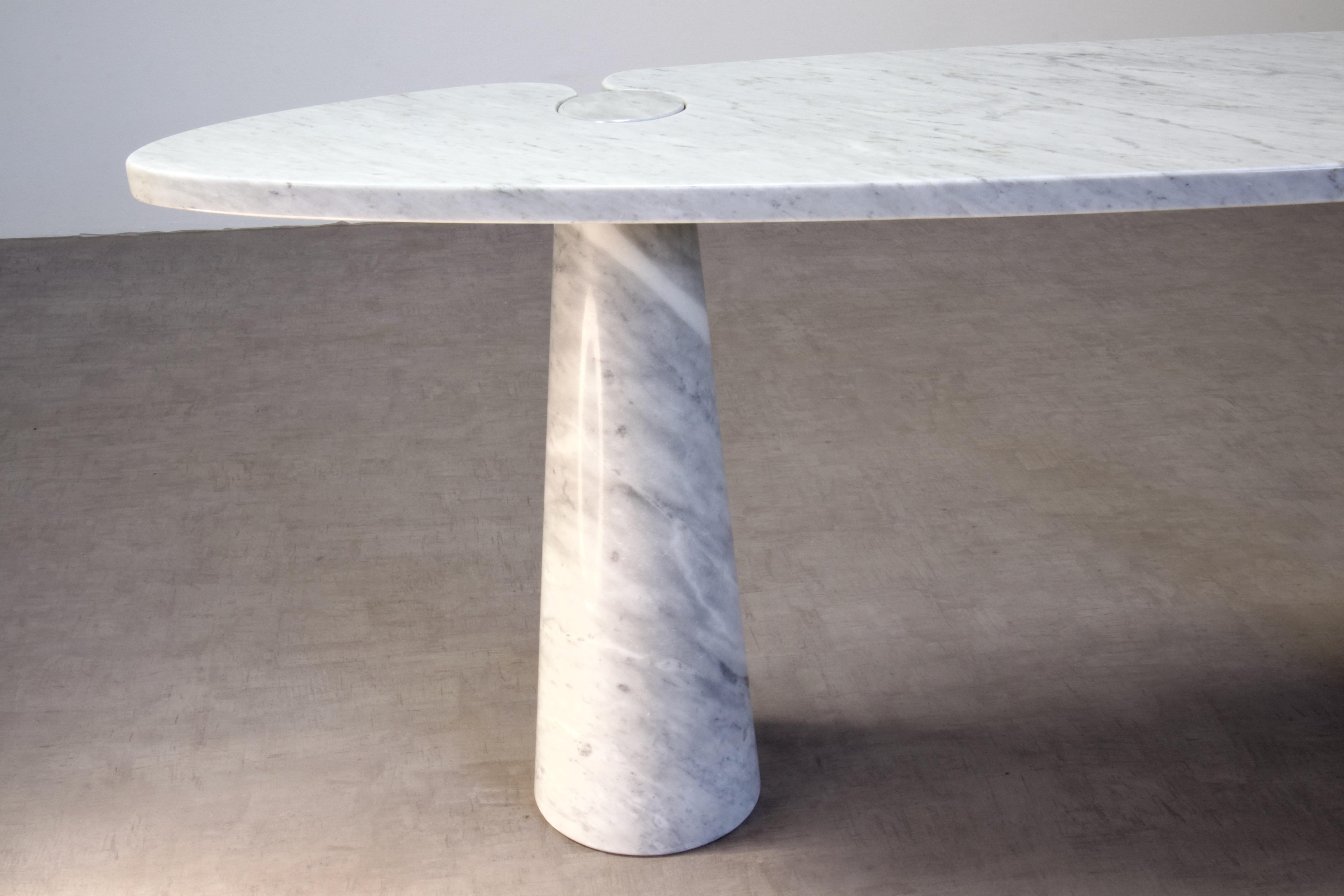 Mangiarotti Eros Console Table in Carrara Marble for Skipper, Italy For Sale 5
