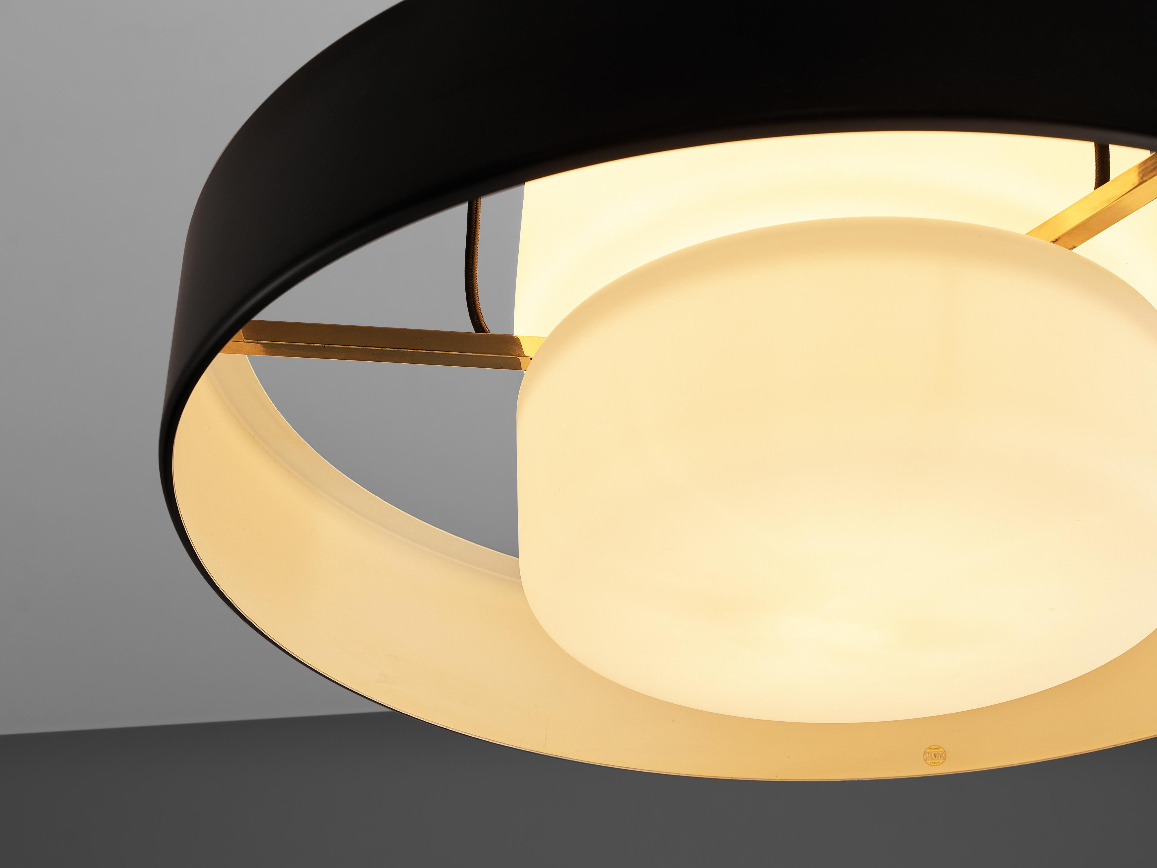 Mangiarotti ‘Eros’ Marble Table with Bozzi ‘Ariston’ Chairs and Stilnovo Lamp 6