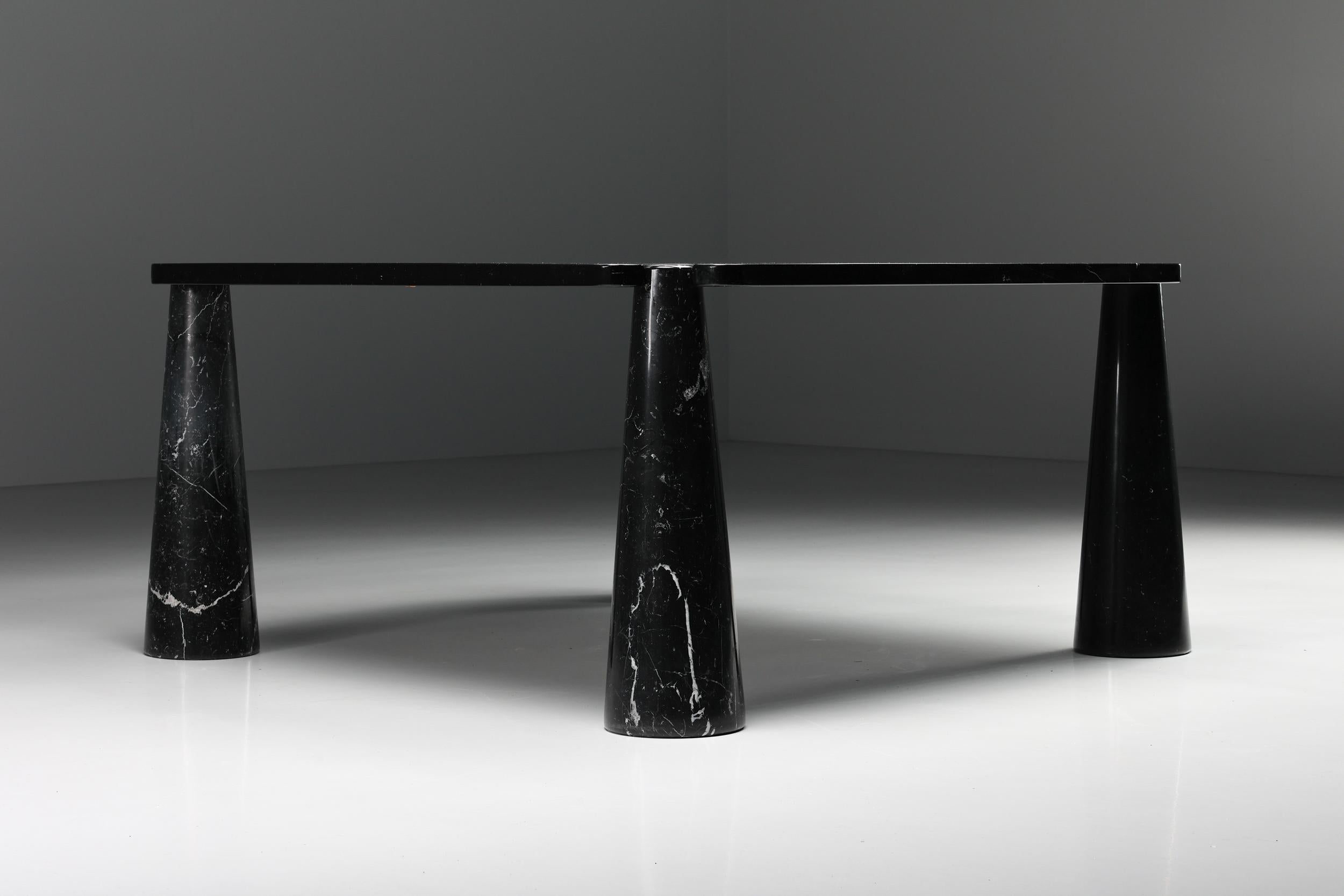 Mangiarotti 'Eros' Square Marble Dining Table, Italy, Post-Modern, 1970's For Sale 1